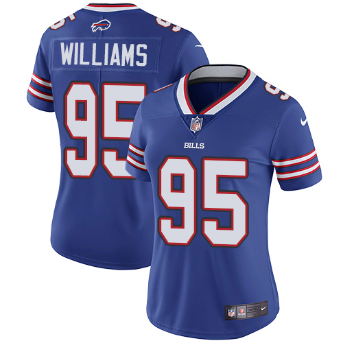 Nike Bills #95 Kyle Williams Royal Blue Team Color Women's Stitched NFL Vapor Untouchable Limited Jersey